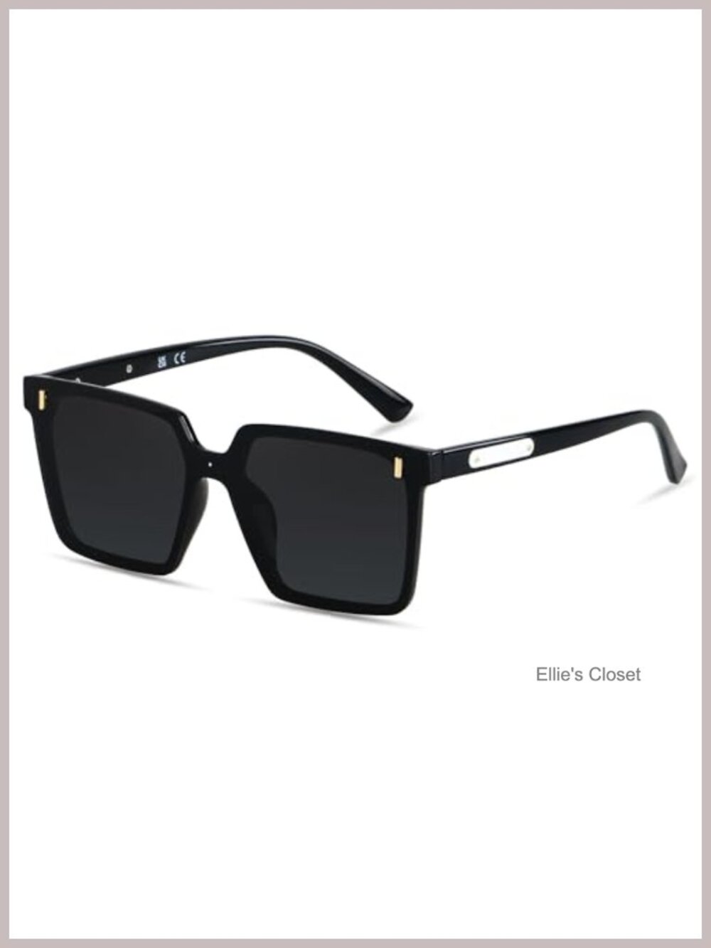 Oversized Square Rimless Sunglasses UV400 Polarized Retro Unisex